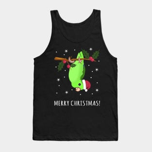 Green Parrotlet Merry Christmas Tank Top